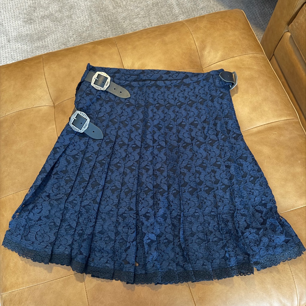 Rettl 1868 Navy Lace Kilt Skirt